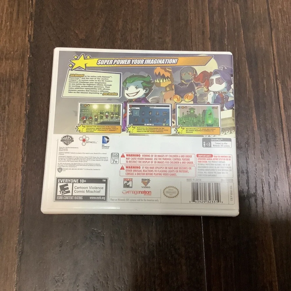 Scribblenauts Unmasked DC Comics Adventure Nintendo 3DS CIB Tested